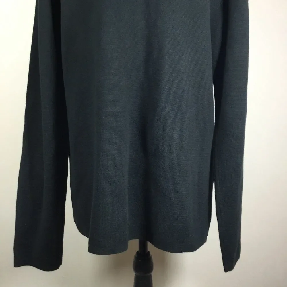 J Crew black cotton blazer cardigan pockets business casual closet staple XL